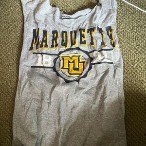Marquette Gray Muscle Tee Tank with Yellow Accent